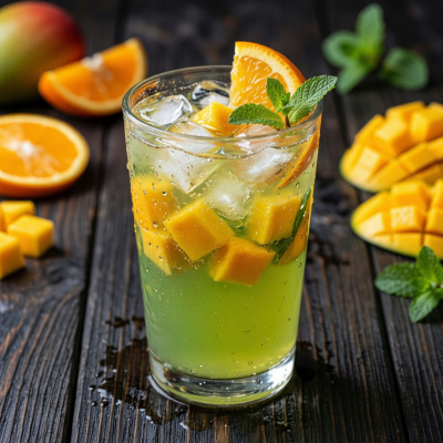 Айс‑ти «Апельсин‑Манго» с зелёным чаем