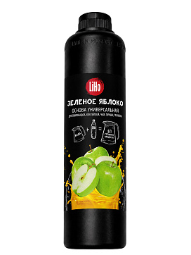 Основа для напитков LiHo “Зеленое яблоко/Шорли” для лимонадов, ПЭТ 0,8 л